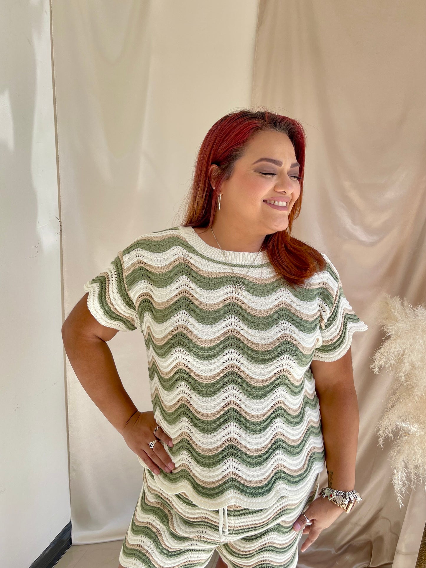 Travel In Style Crochet Top- Olive