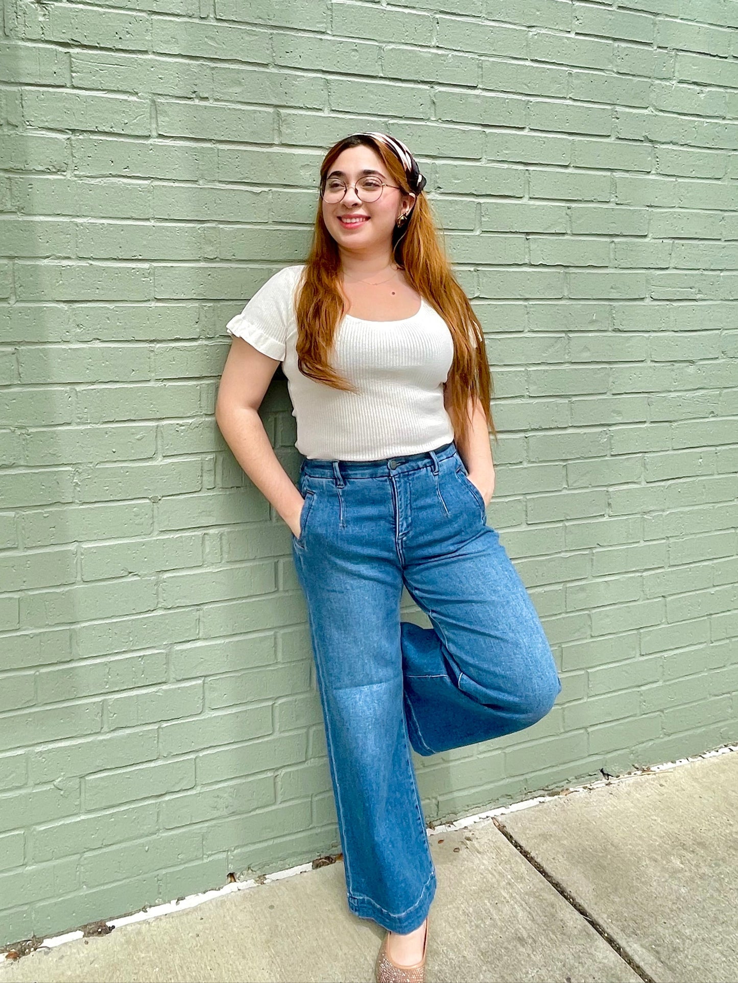 Karen Tummy Control Wide Leg Jeans