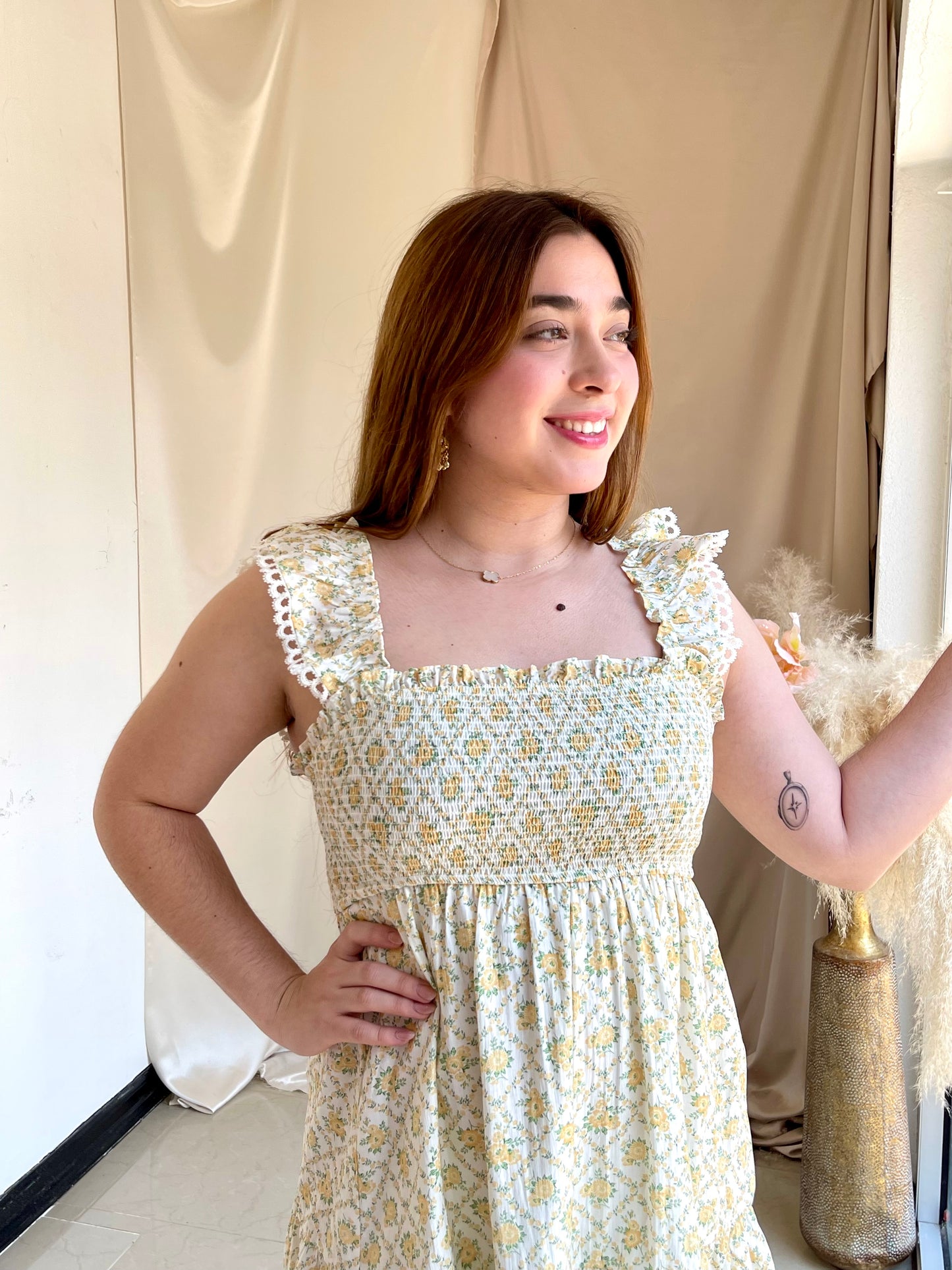 Sunflower Fields Mini Dress