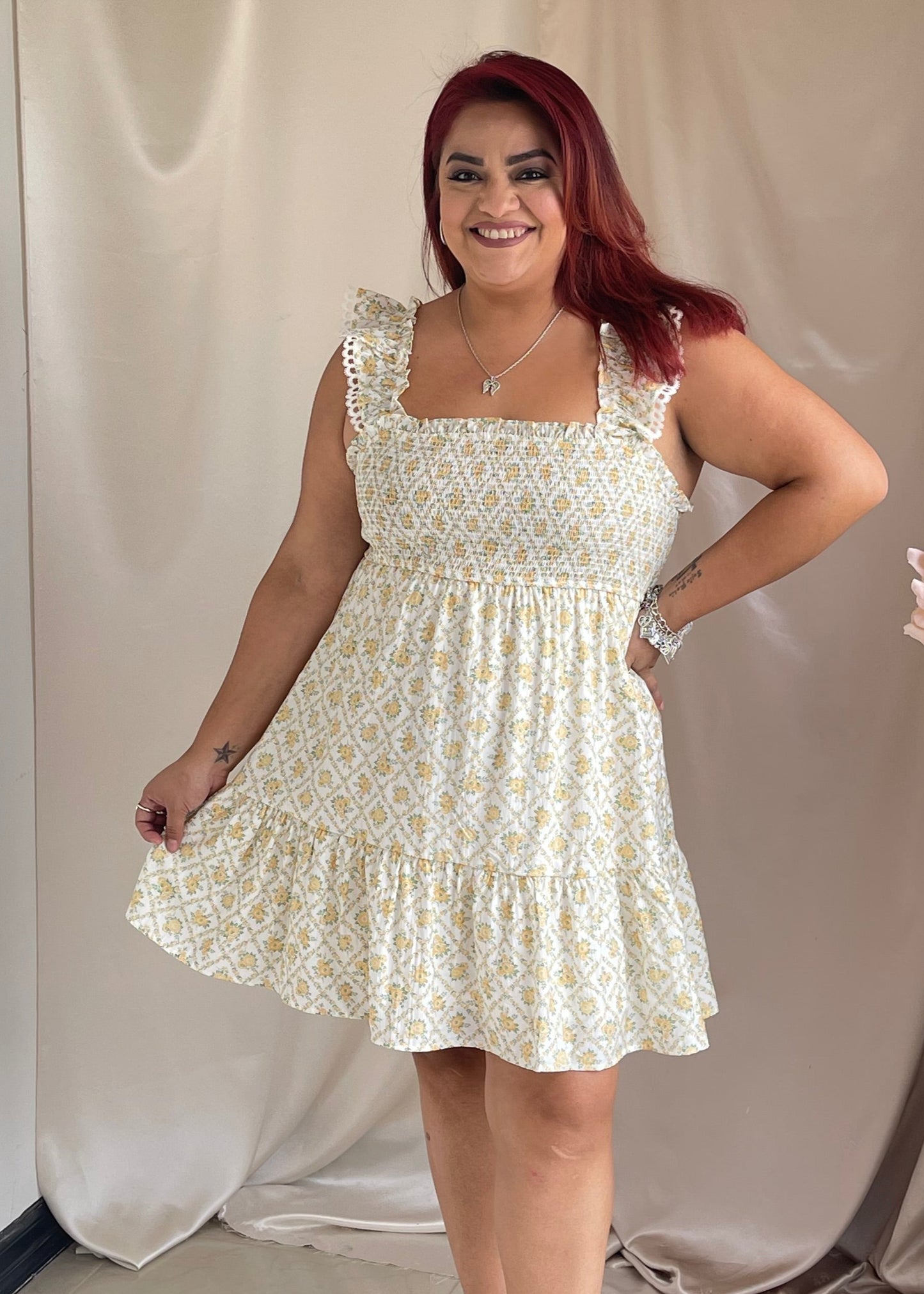 Sunflower Fields Mini Dress