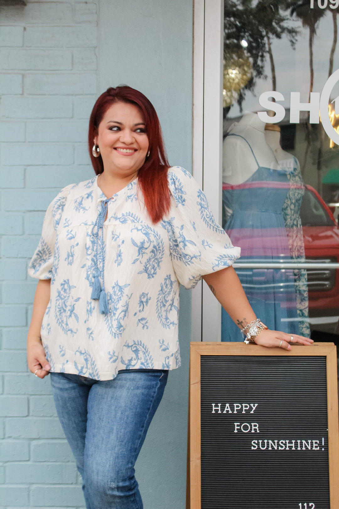 The Lizzie Paisley Blouse