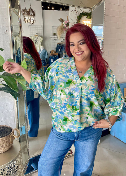 Blooming In Watercolors Blouse