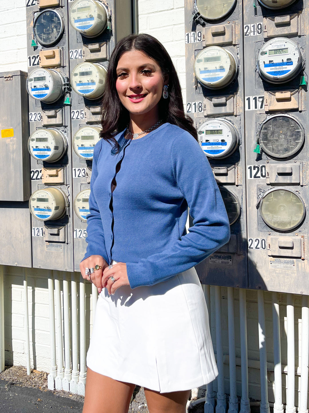 Timeless Touch Cardigan - Dusty Blue