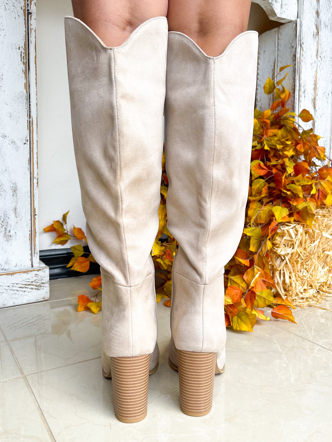 The Annie Knee High Boot - Clay