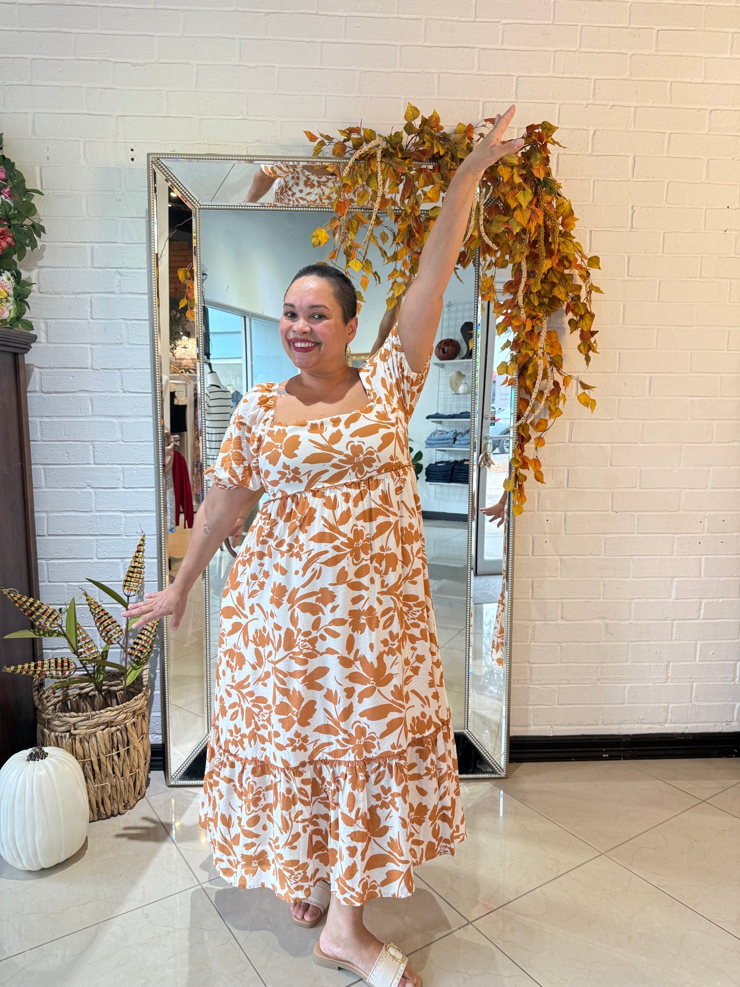 Autumn Scalloped Midi