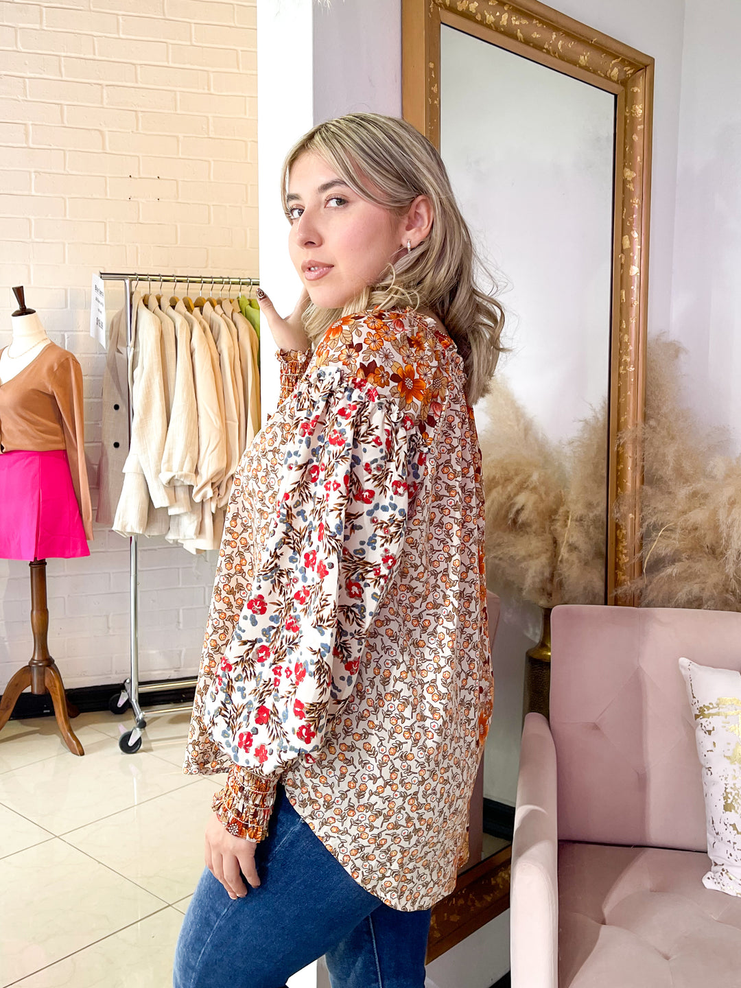 All The Florals Long Sleeve Blouse