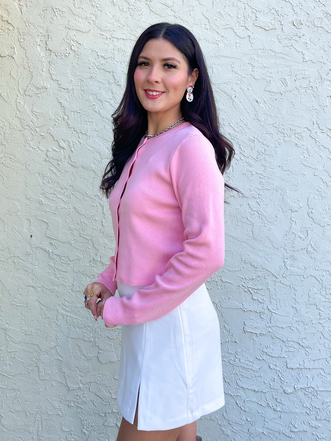 Timeless Touch Cardigan - DK Pink