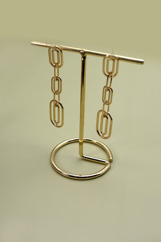 Paper Clip Drop Earrings