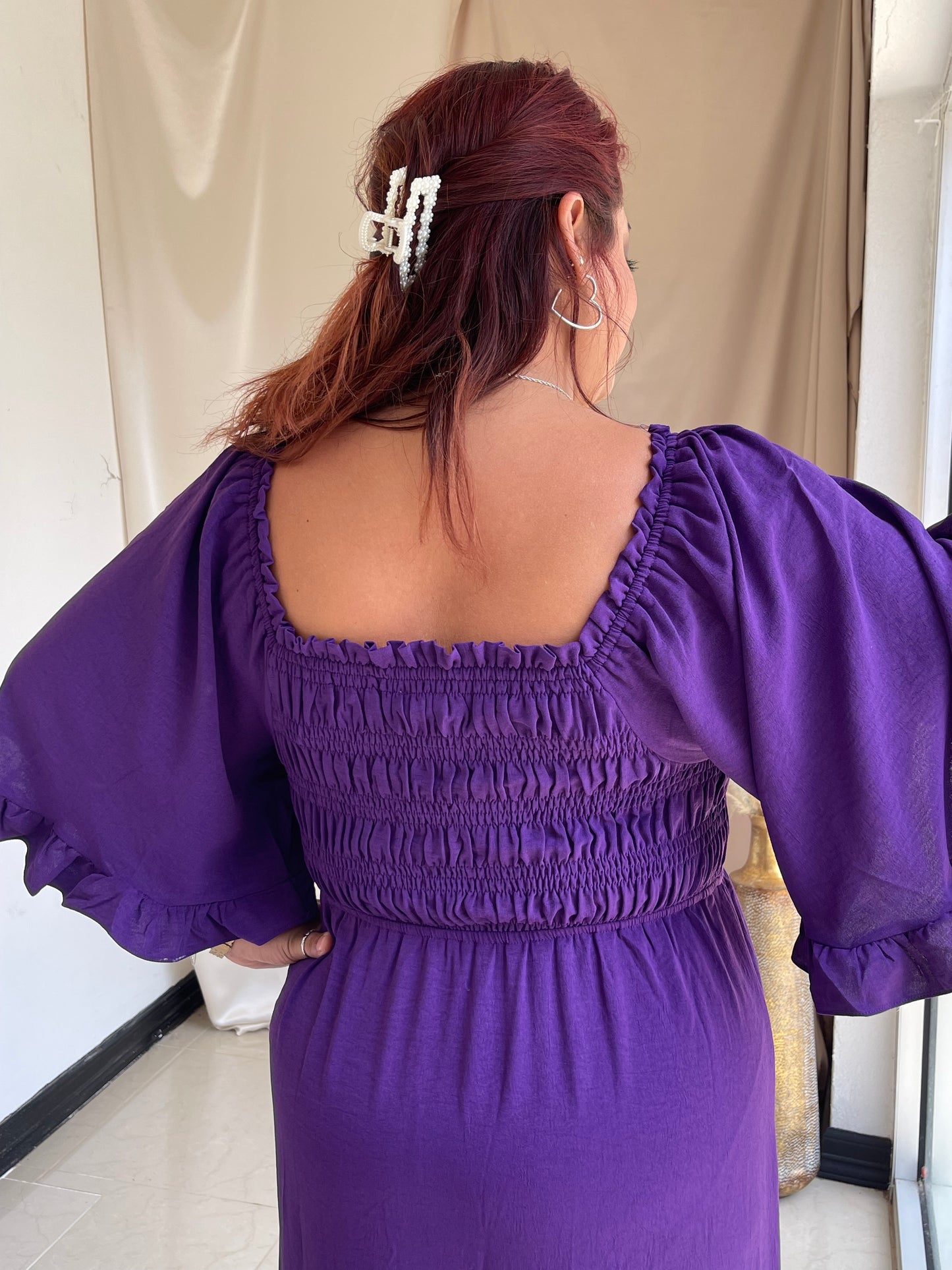 Always A Favorite Midi Dress - Purple