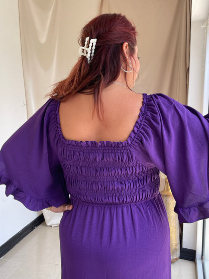 Always A Favorite Midi Dress - Purple