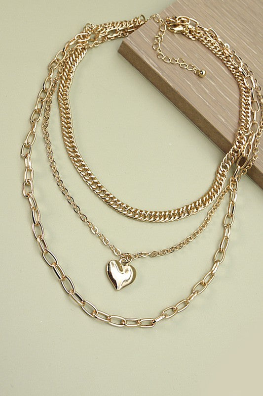 Heart Multi Layer Necklace