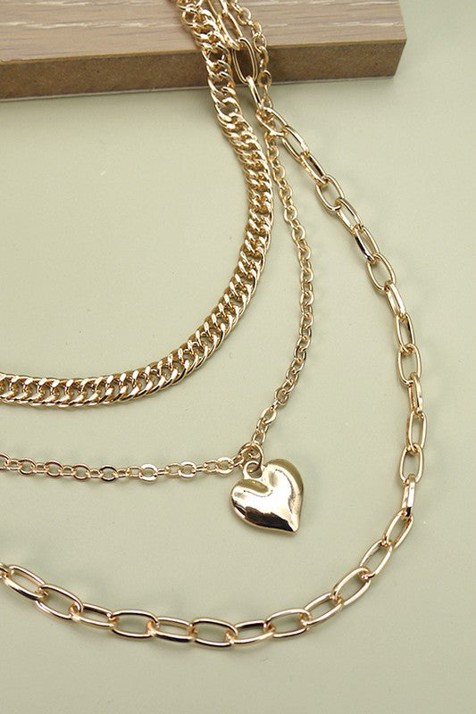 Heart Multi Layer Necklace