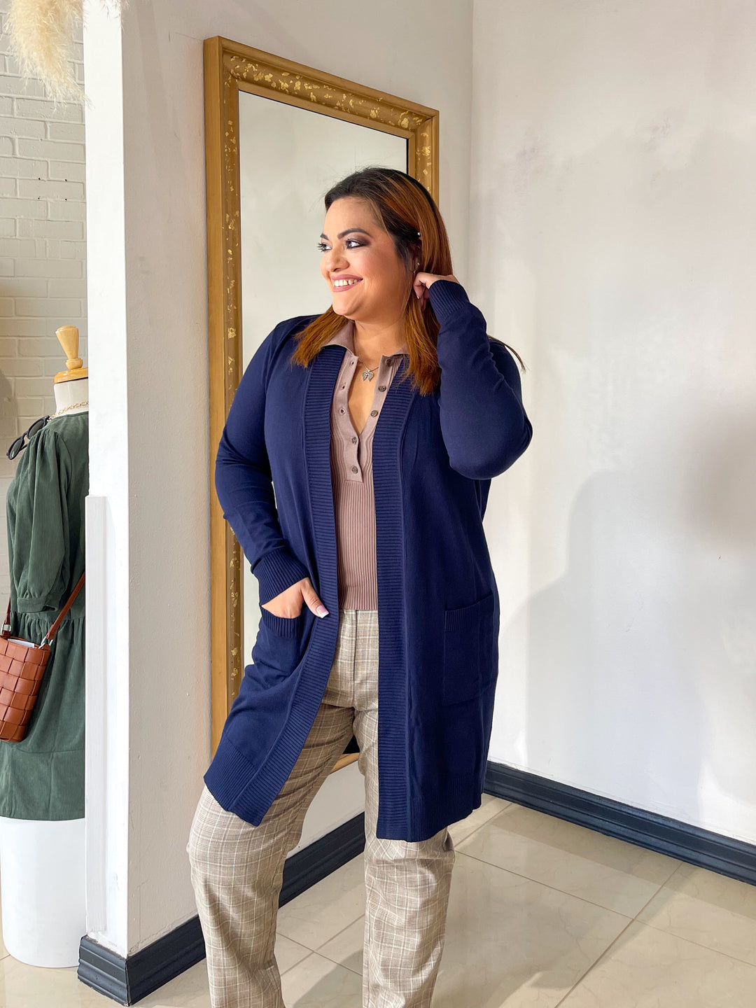 Grab N' Go Tunic Cardigan - Navy