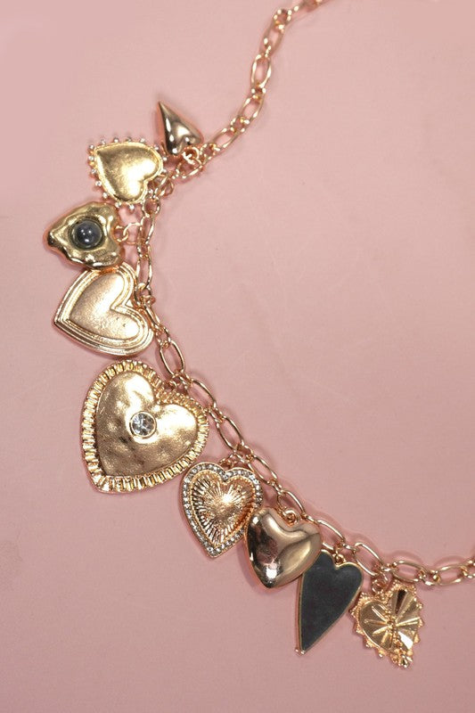 Bold Heart Charm Necklace