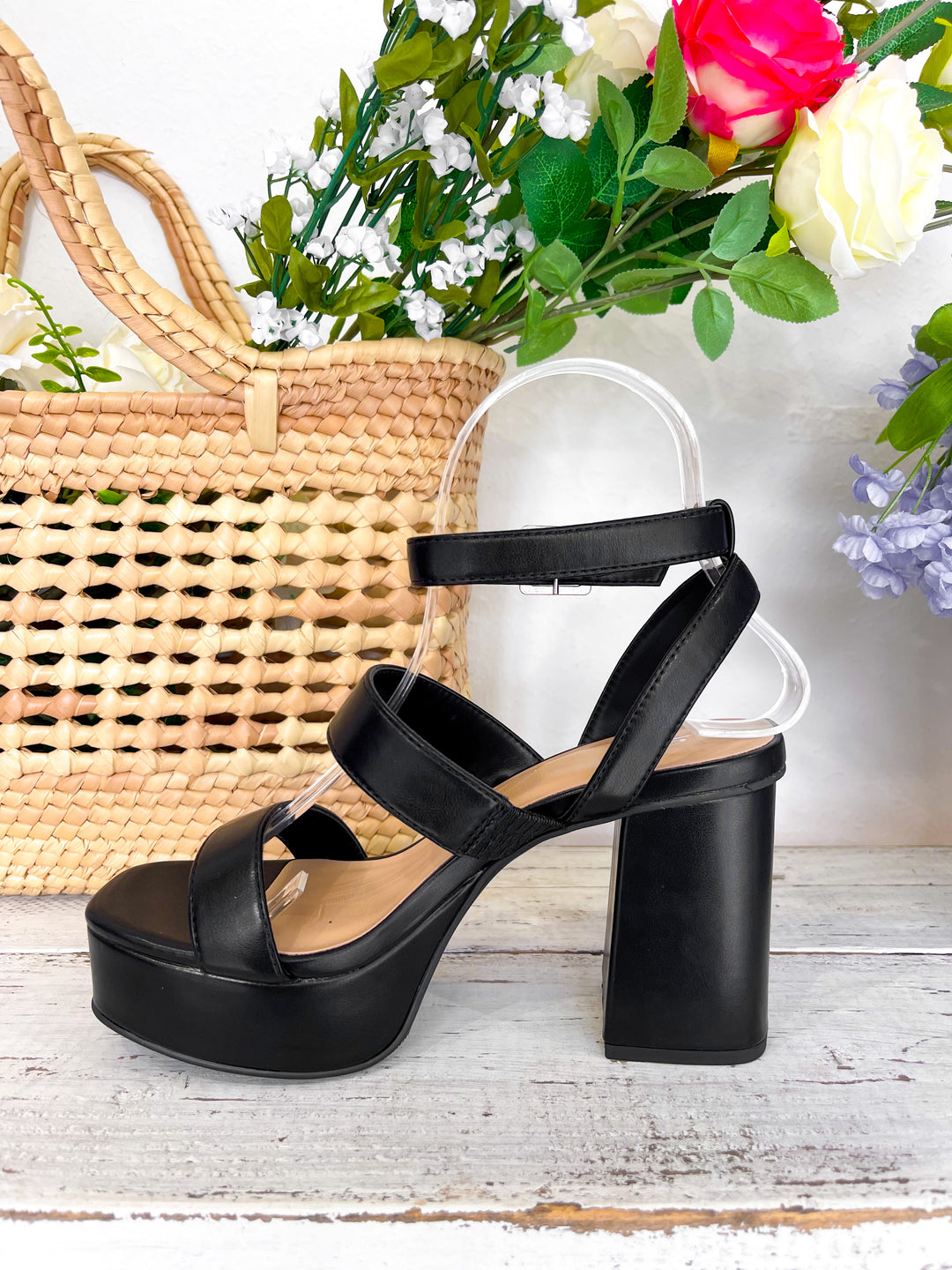 In The Clouds Ankle-Strap Platform Heels