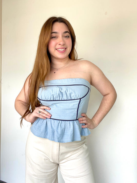 Bluebonnet Babe Strapless Top