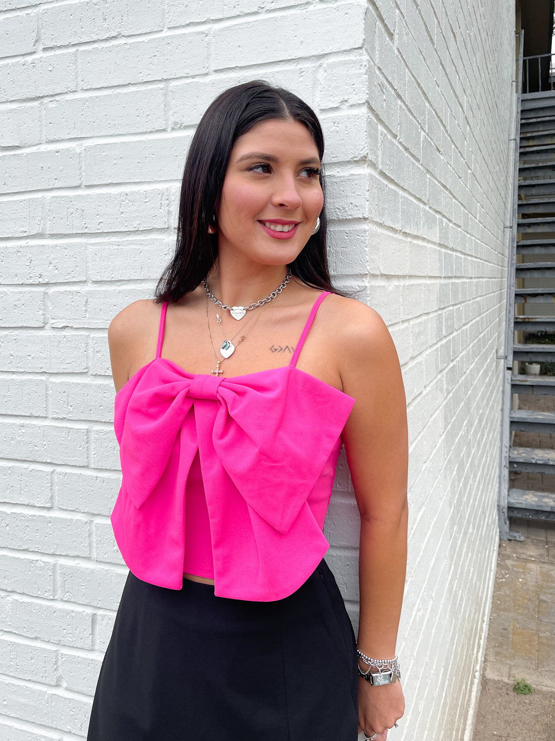 Pretty Bow Top - Pink