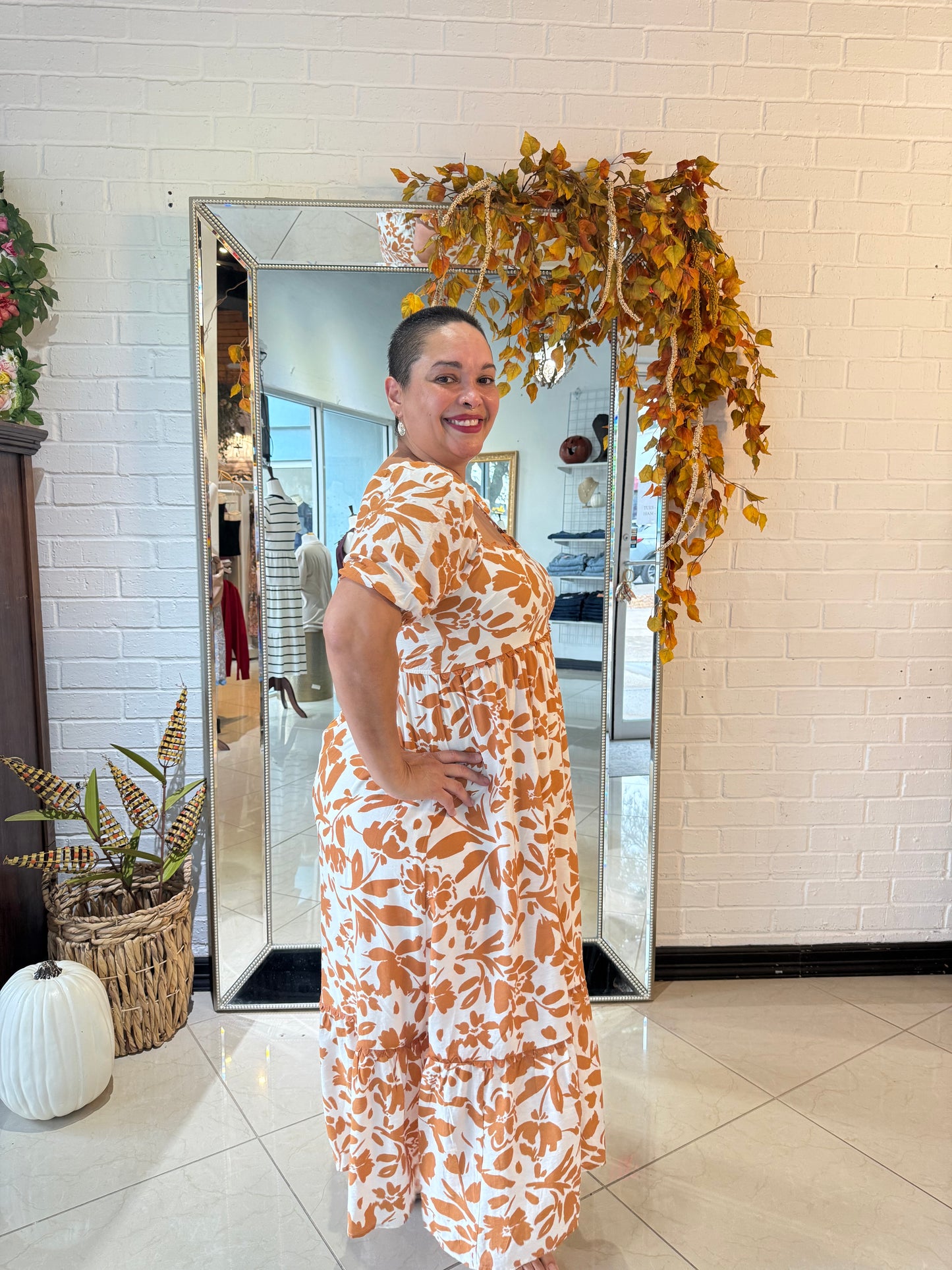 Autumn Scalloped Midi