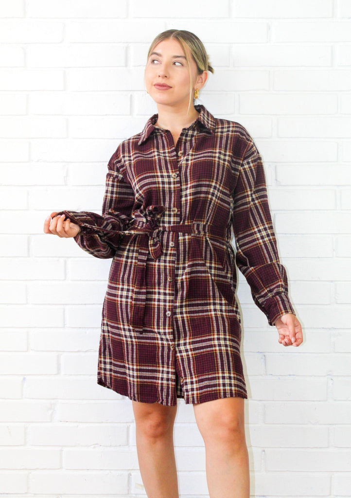 All On You Black & Burnt Orange Flannel Button Down Shacket - Sassy You  Boutique