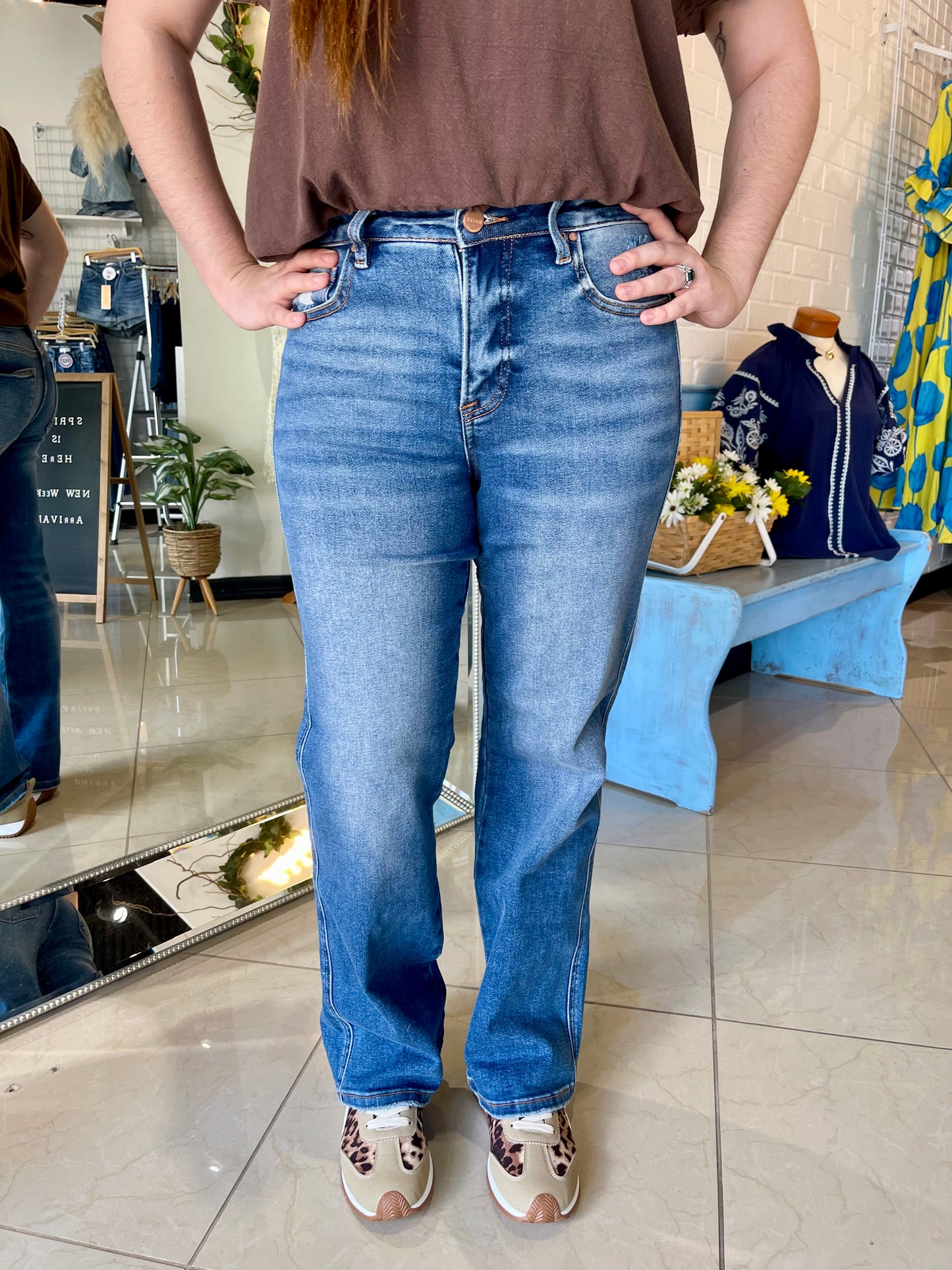 Liana High Rise Straight Jeans