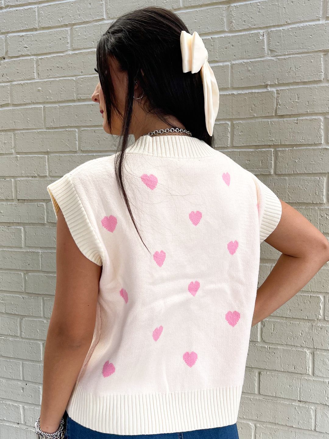 Sweet Cupid Sweater Vest - Cream