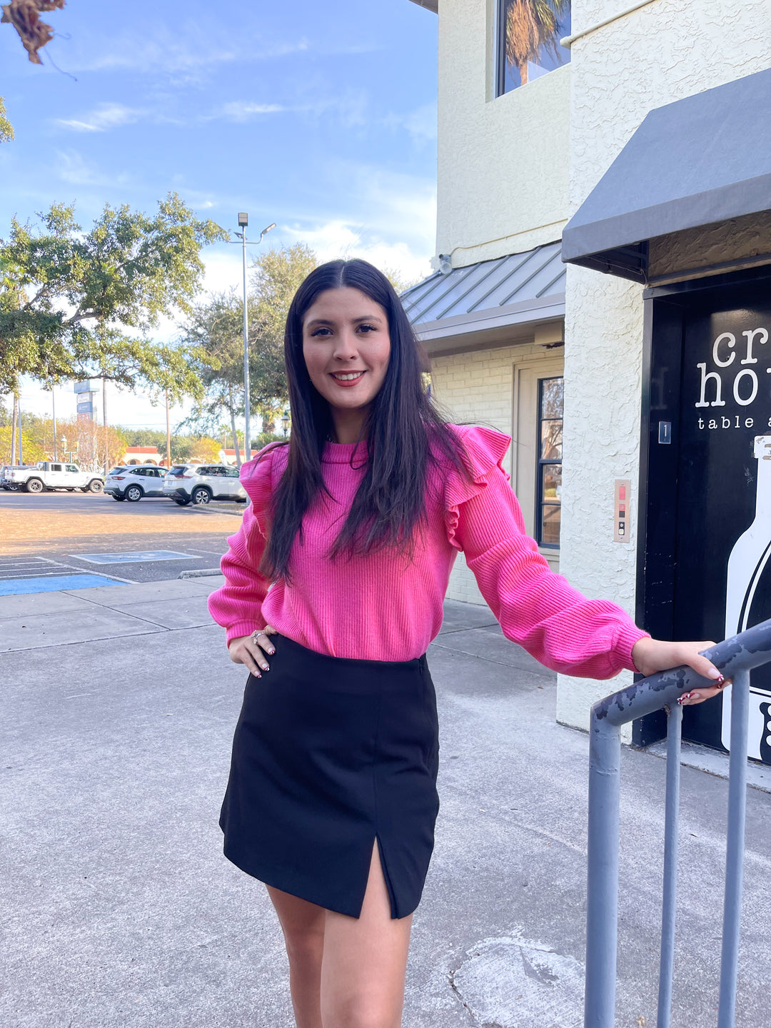 The Lacey Ruffled Sleeve Sweater