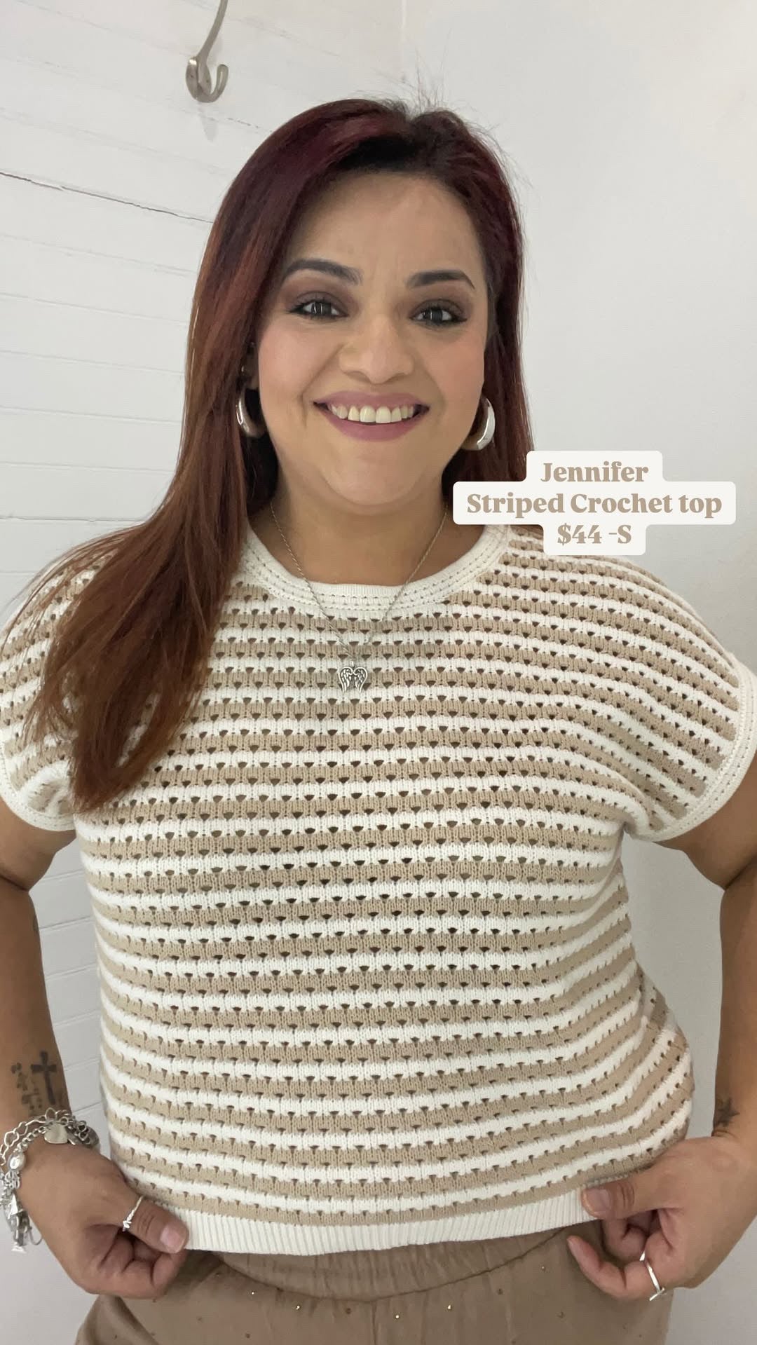 Jennifer Striped Crochet Top