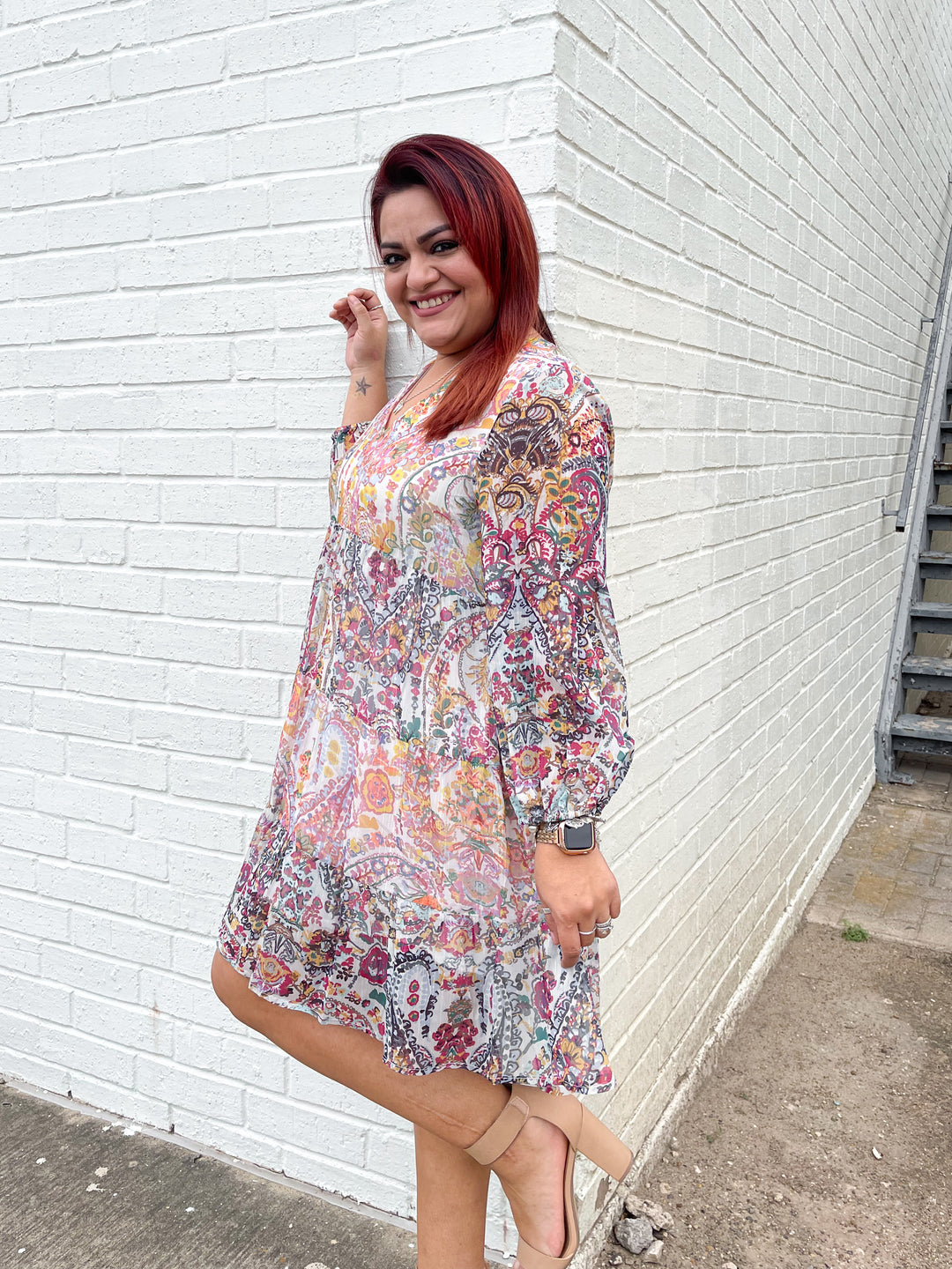 Pretty Boho Paisley Dress