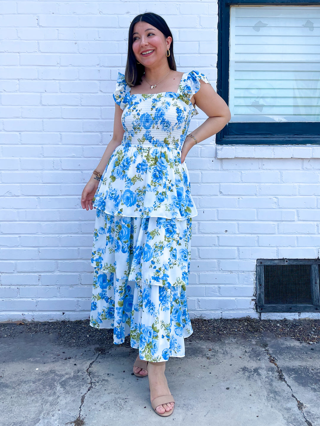 Ready To Attend Floral Tiered Midi Dress