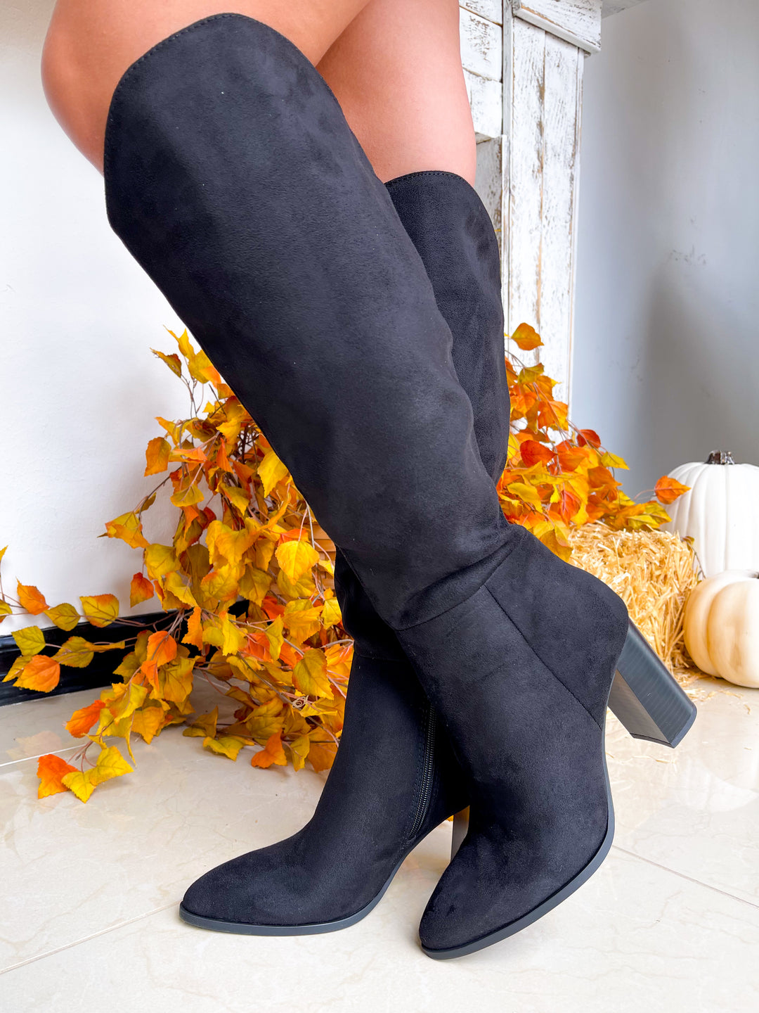 The Annie Knee High Boot - Black