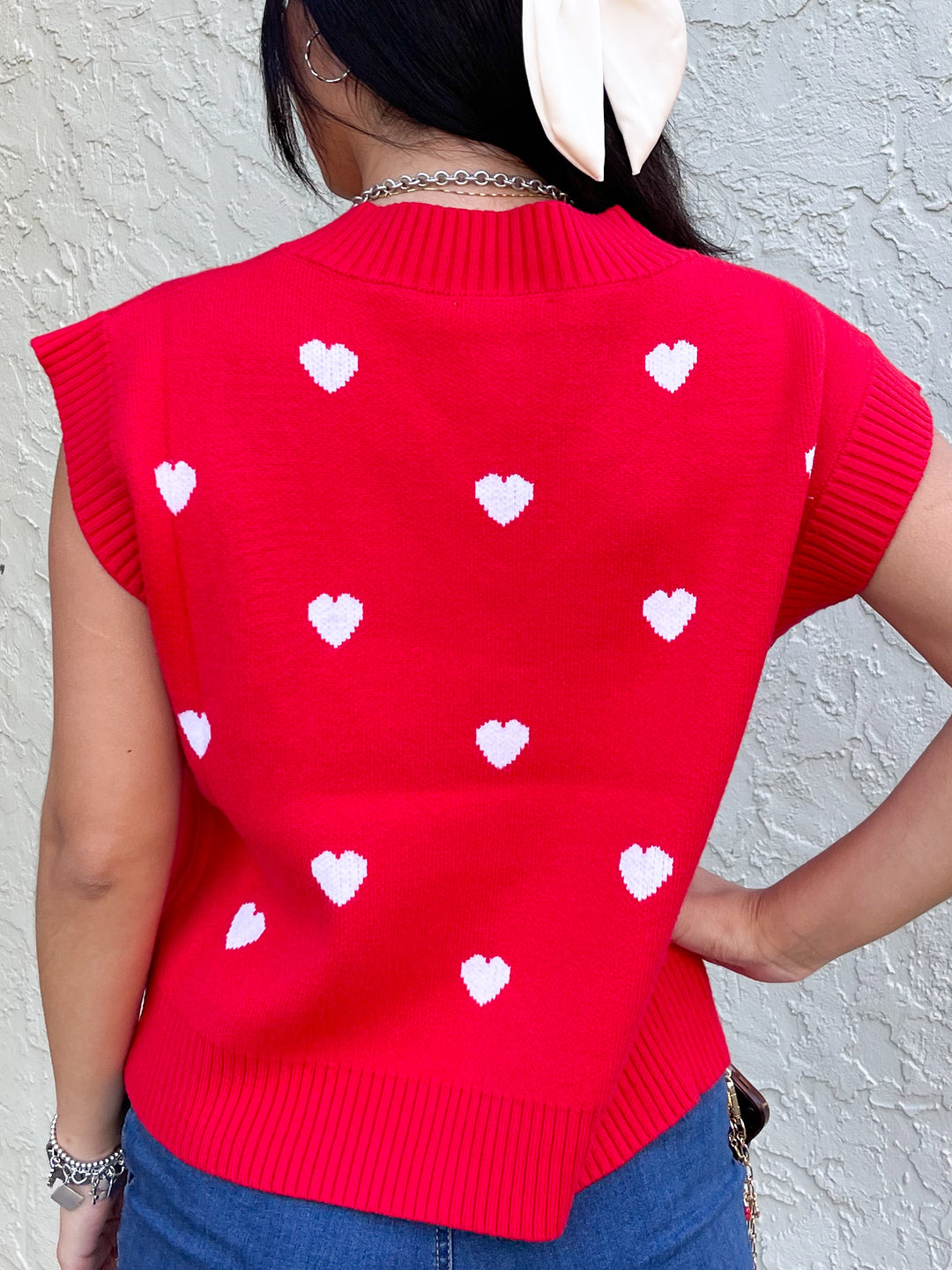 Sweet Cupid Sweater Vest - Red