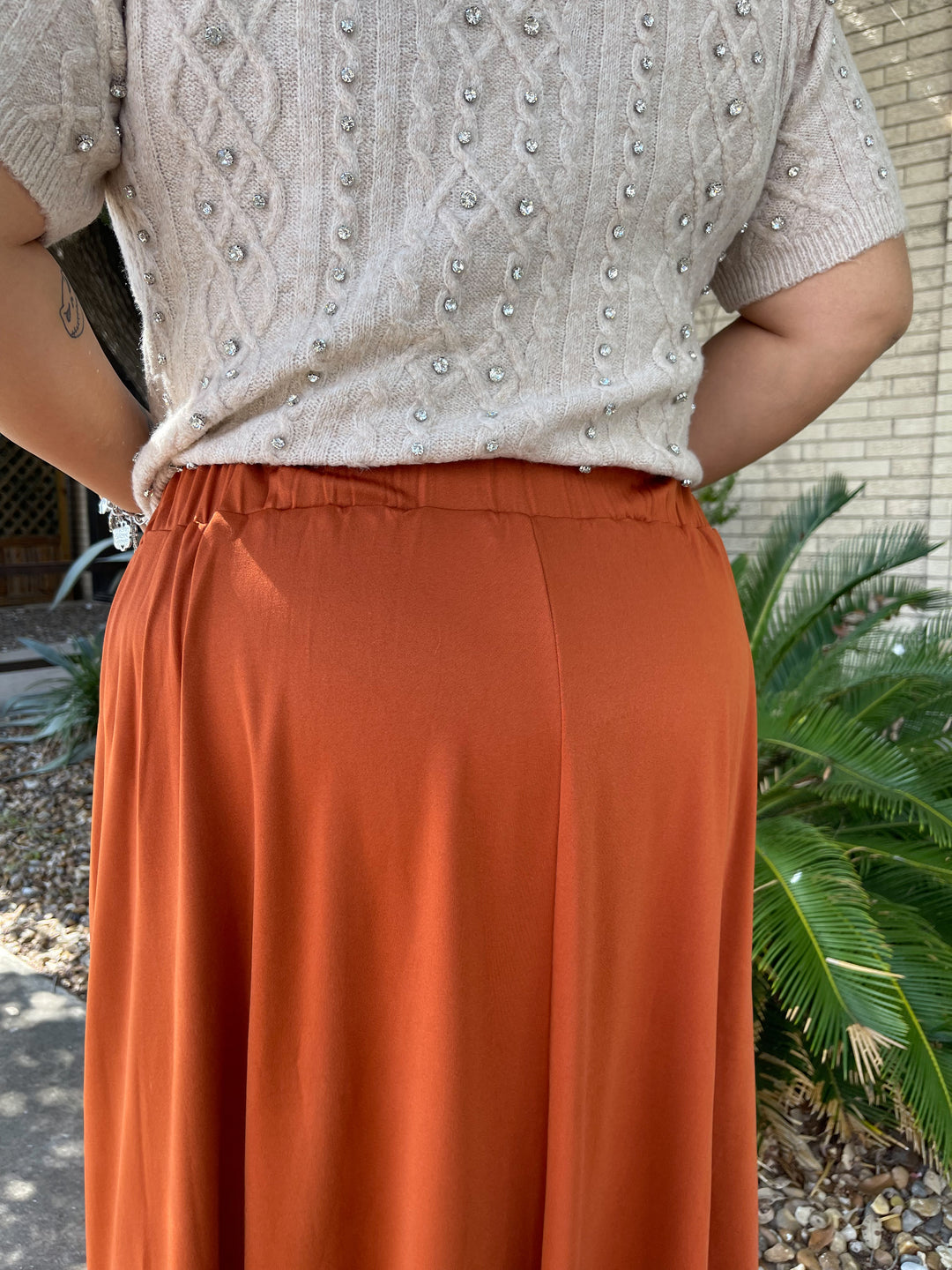 Fall is My Favorite Midi Skirt - Cinnamon