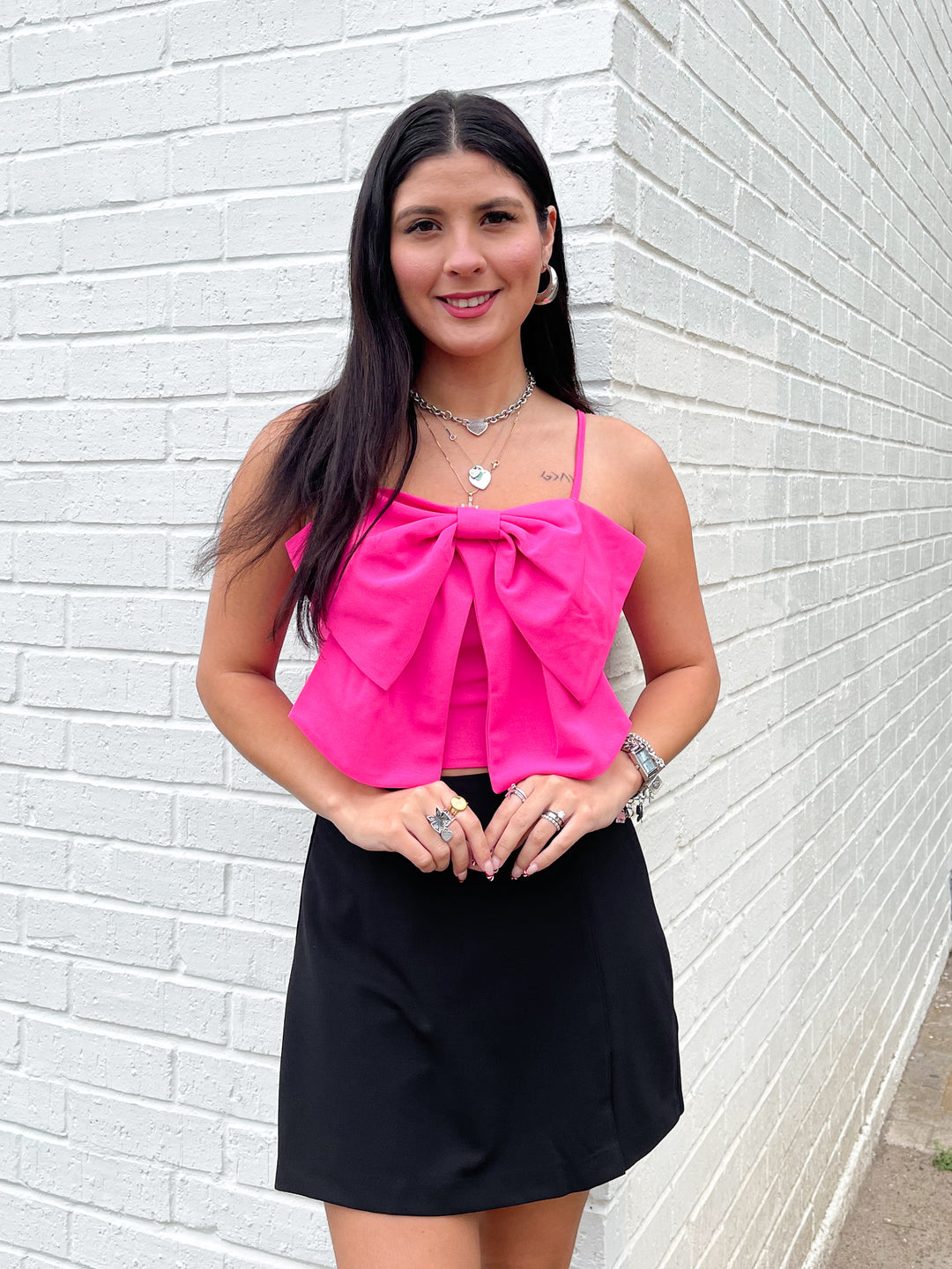 Pretty Bow Top - Pink