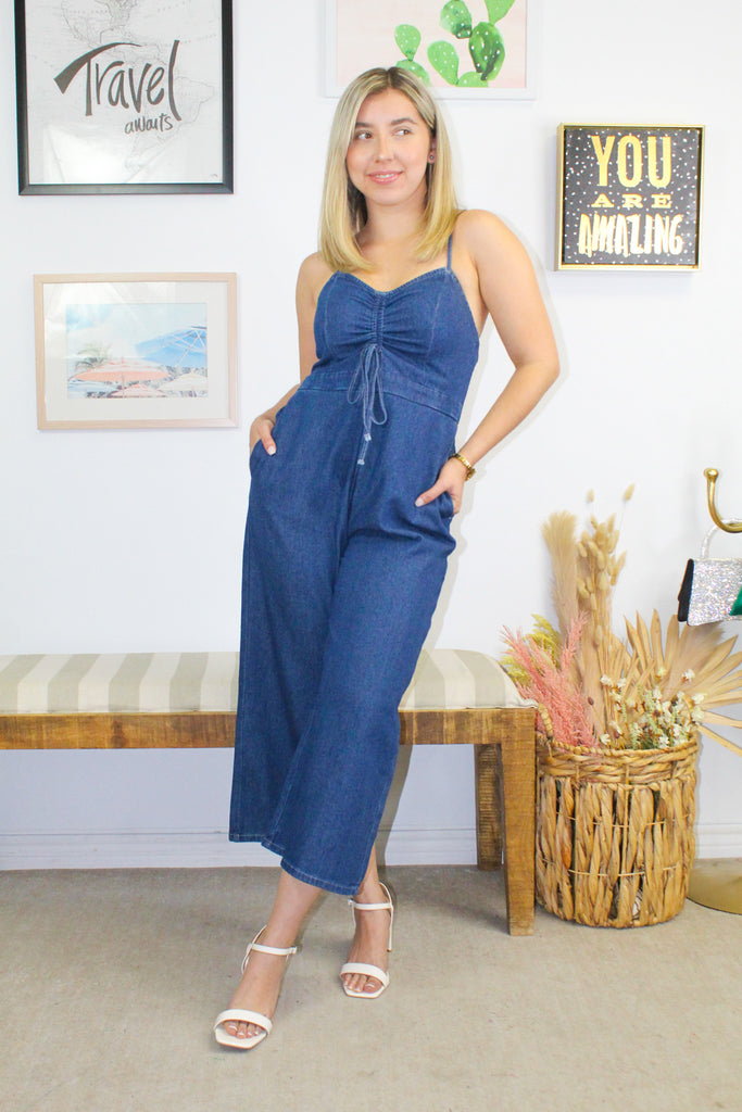 Lucky To Have You Chambray Jumpsuit • Impressions Online Boutique