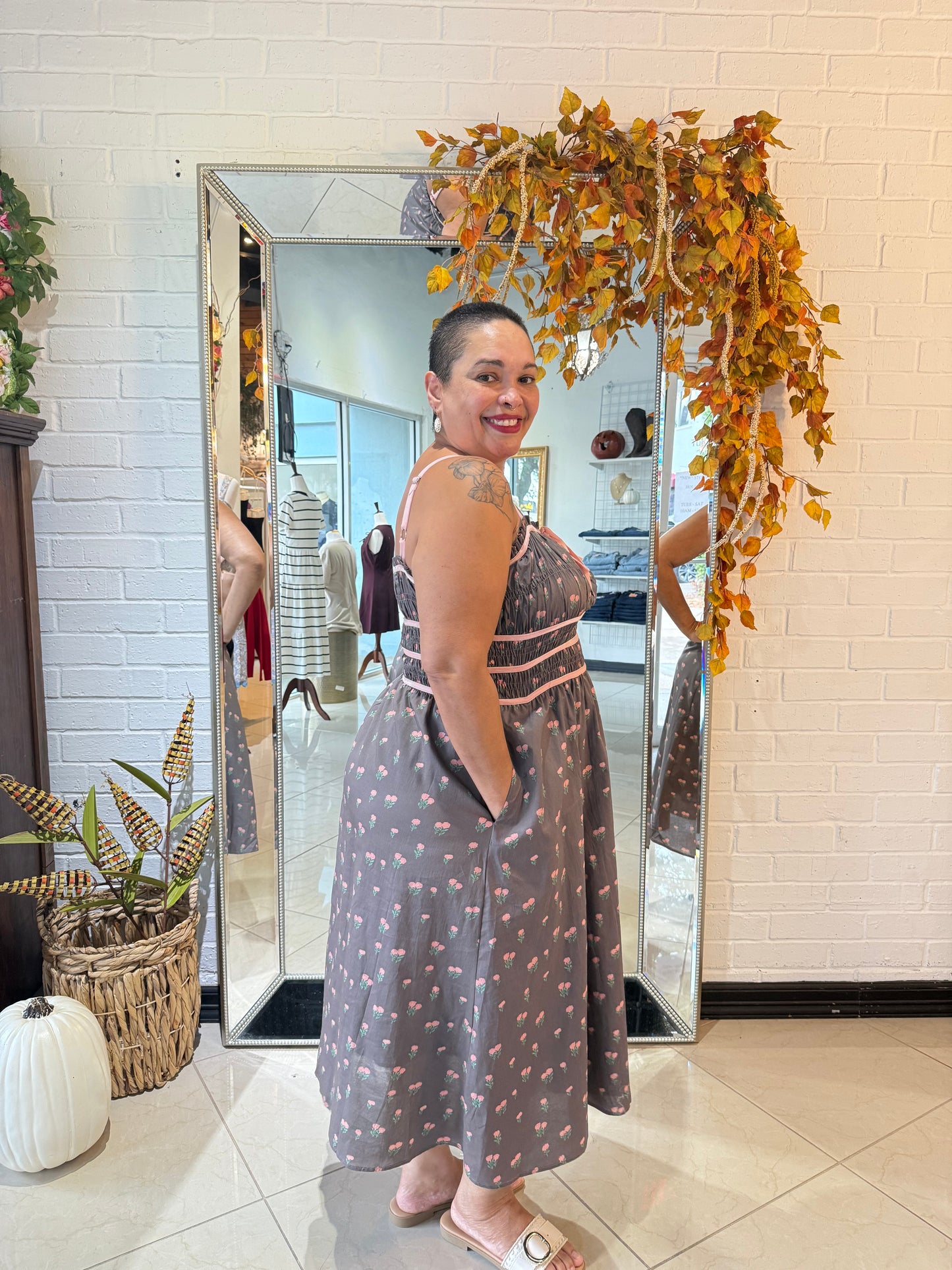 Chocolate Covered Strawberry Midi Dress