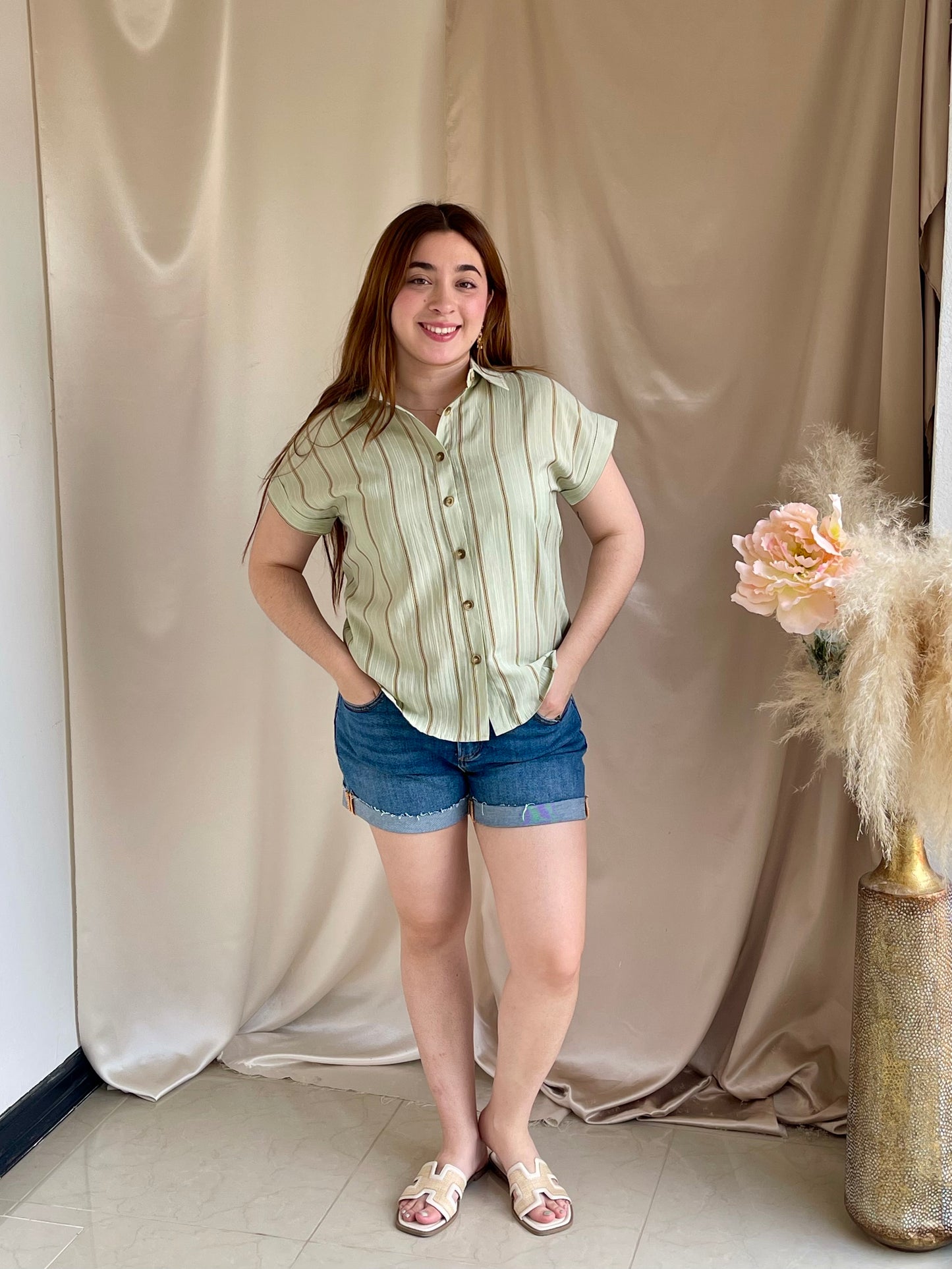Coastal Gal Button Down Top