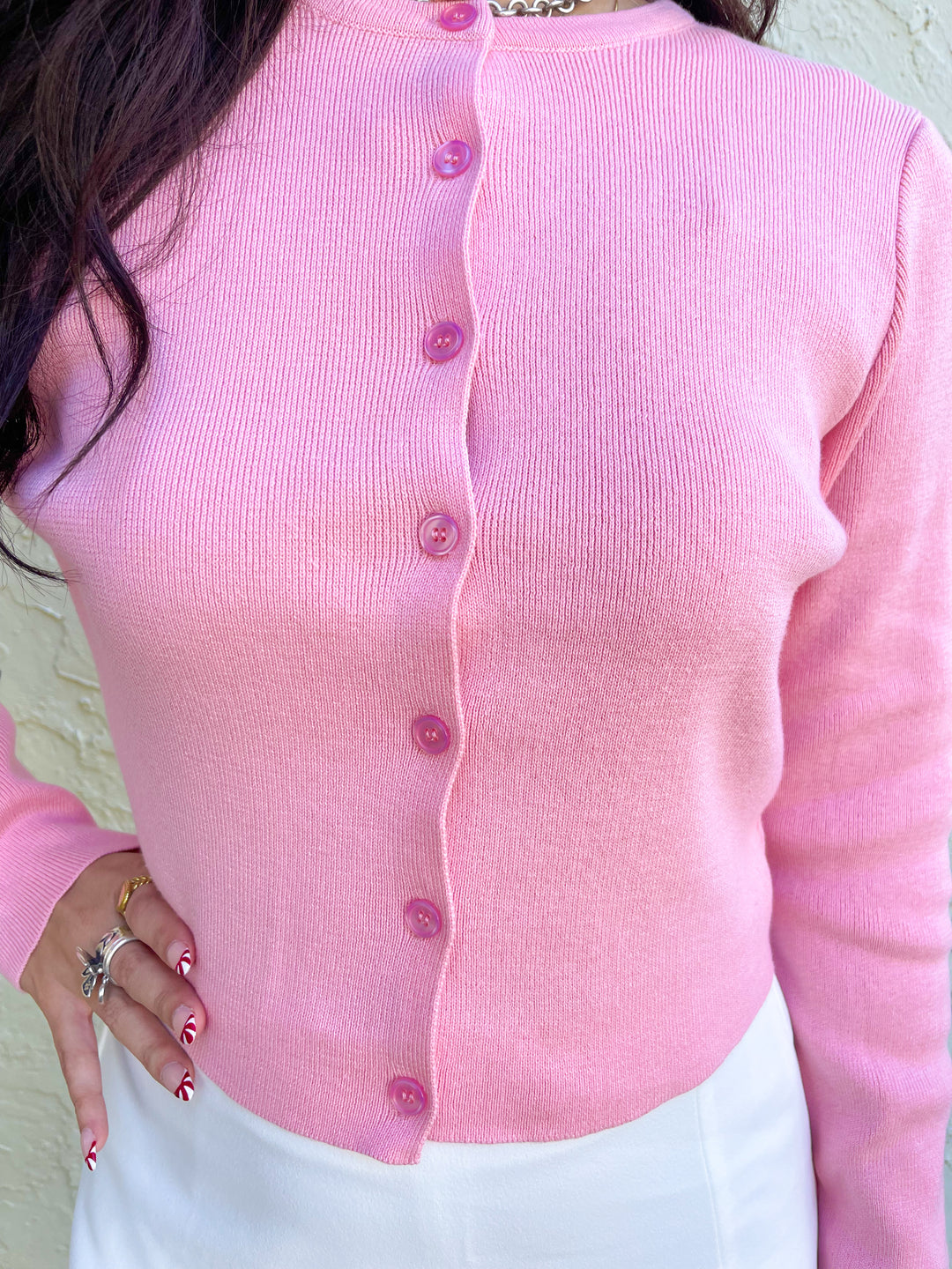 Timeless Touch Cardigan - DK Pink