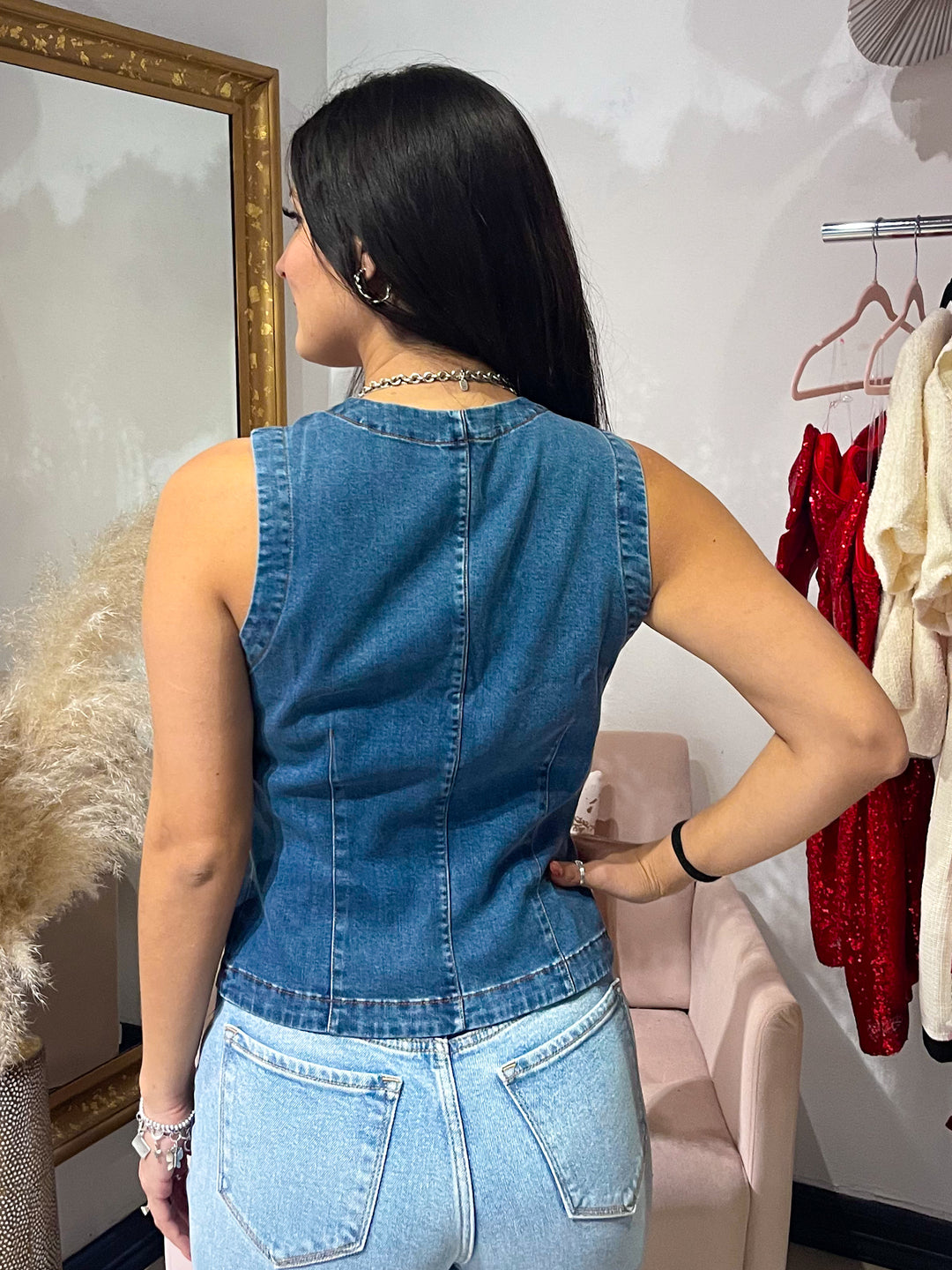 The Sandy Denim Vest