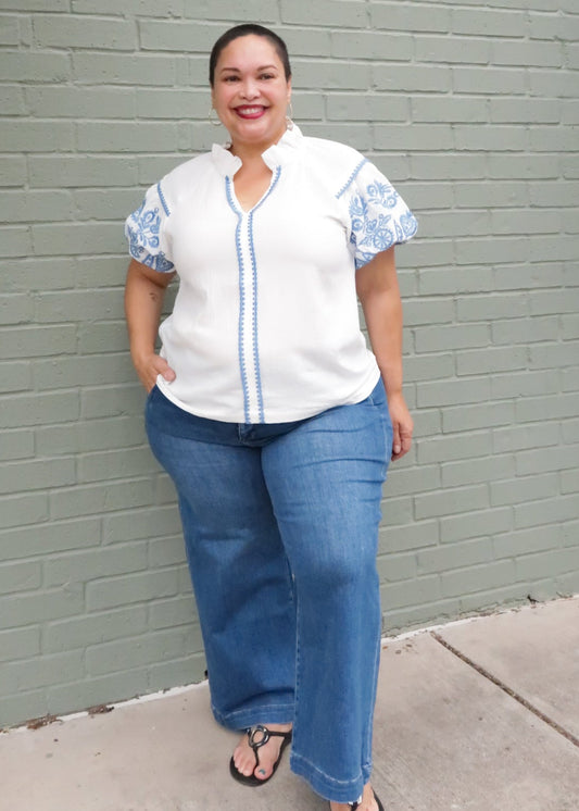 Karen Tummy Control Wide Leg Jeans