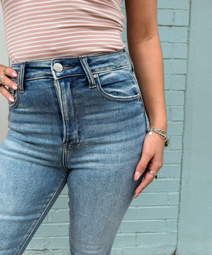 Tina High Rise Roll Up Denim