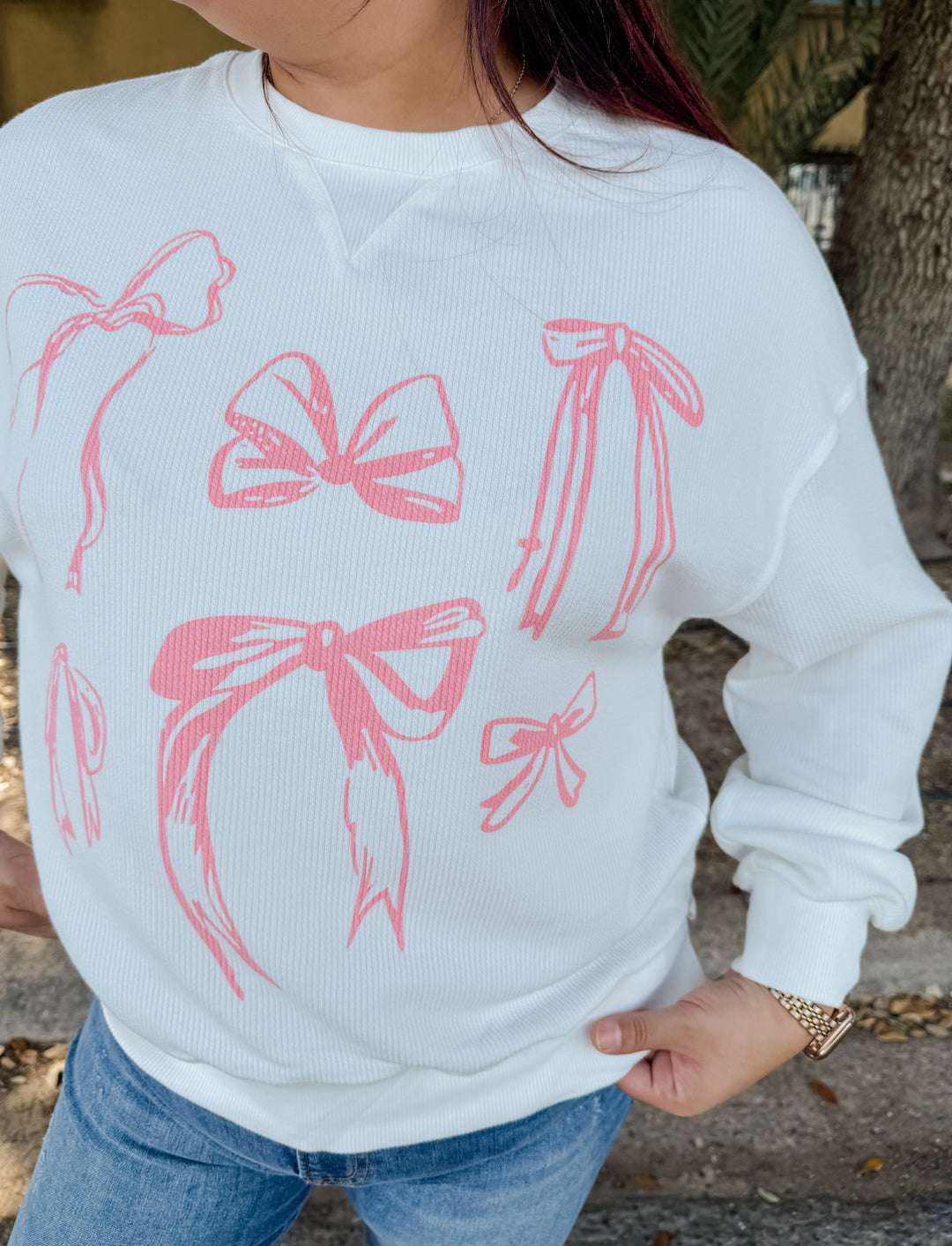 Put A Bow On It Long Sleeve Top