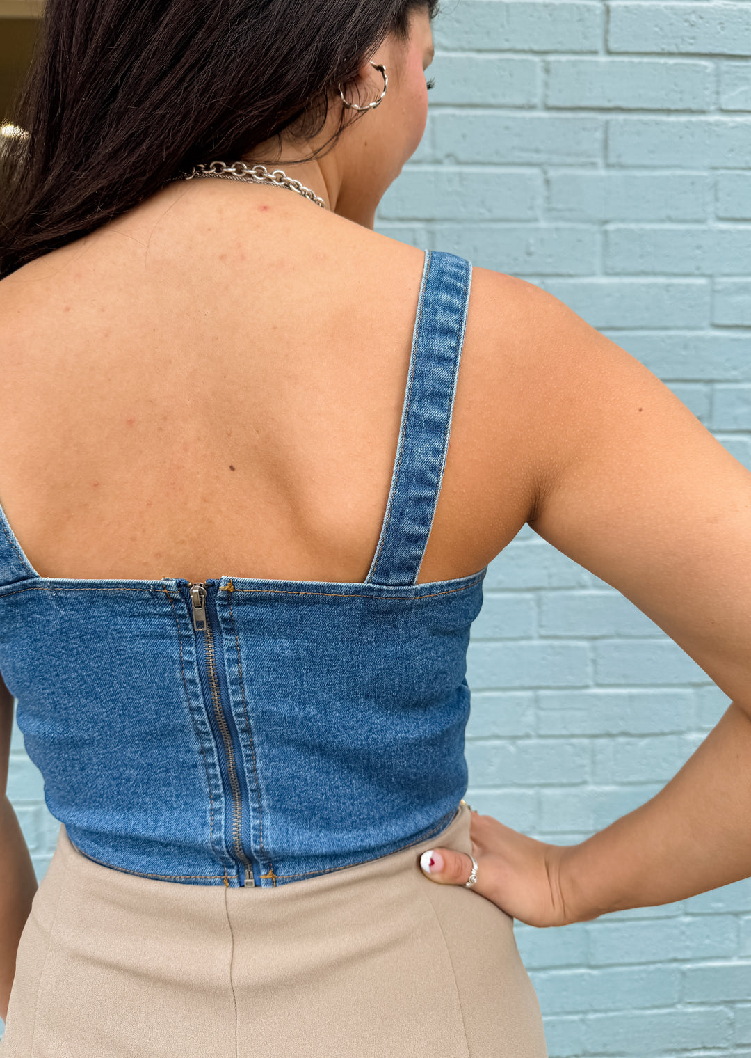 Daniela Denim Corset Top